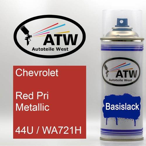 Chevrolet, Red Pri Metallic, 44U / WA721H: 400ml Sprühdose, von ATW Autoteile West.